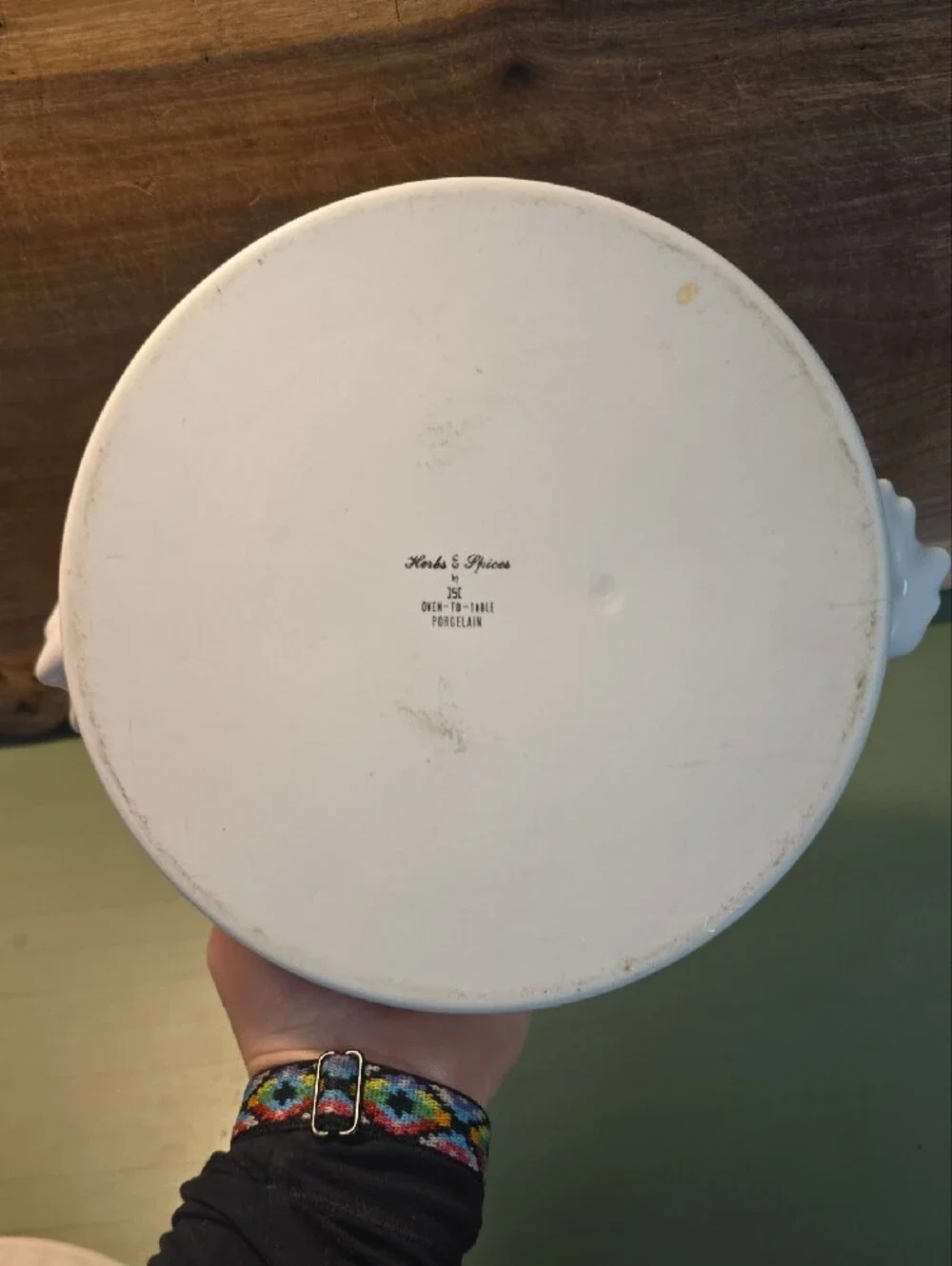 Vintage Shafford Herbs & Spices Oven To Table Porcelain Round Covered Casserole